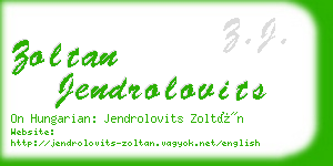zoltan jendrolovits business card